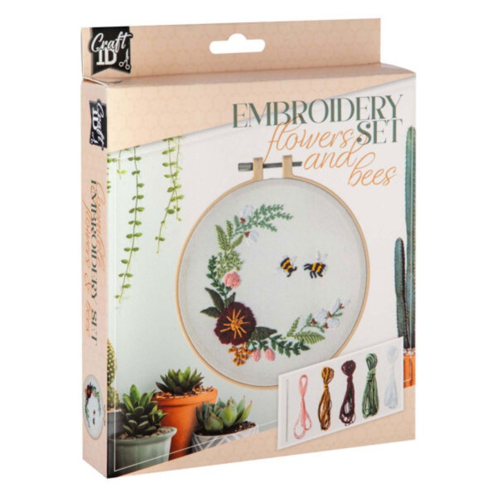 Set broderie albine si flori, Grafix, creativ, pentru fete, 8 ani