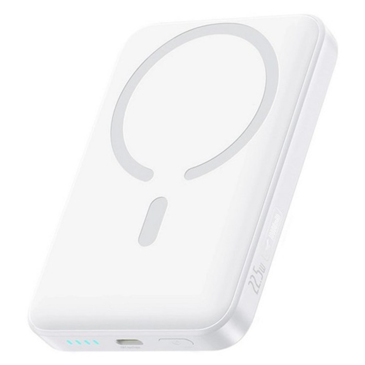 Baseus enerfill fm11 ultra-mini vésztöltő type-c aljzat, 10000mah, 22.5w, pd gyorstöltő, magsafe + type-c kábel, fehér