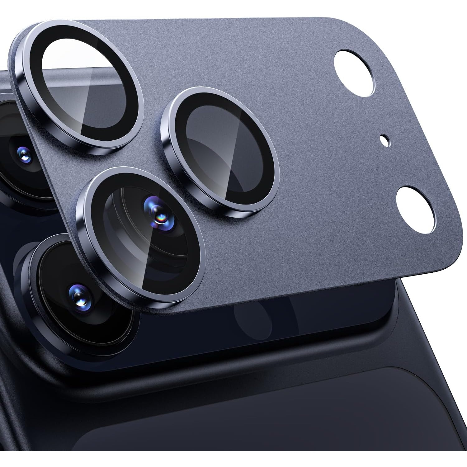 Folie Camera din sticla pentru iPhone 17 Pro, Full Cover, Protectie Completa, Daden, Ultra Rezistenta, Calitate Premium, Deep Blue