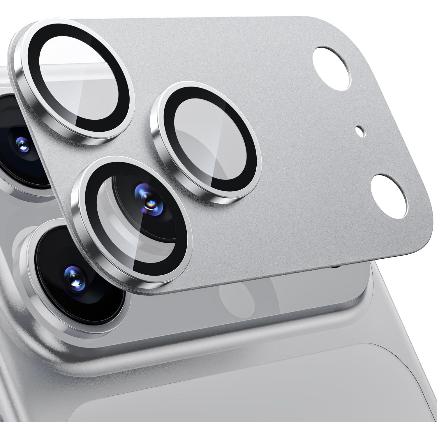 Folie Camera din sticla pentru iPhone 17 Pro, Full Cover, Protectie Completa, Daden, Ultra Rezistenta, Calitate Premium, Silver