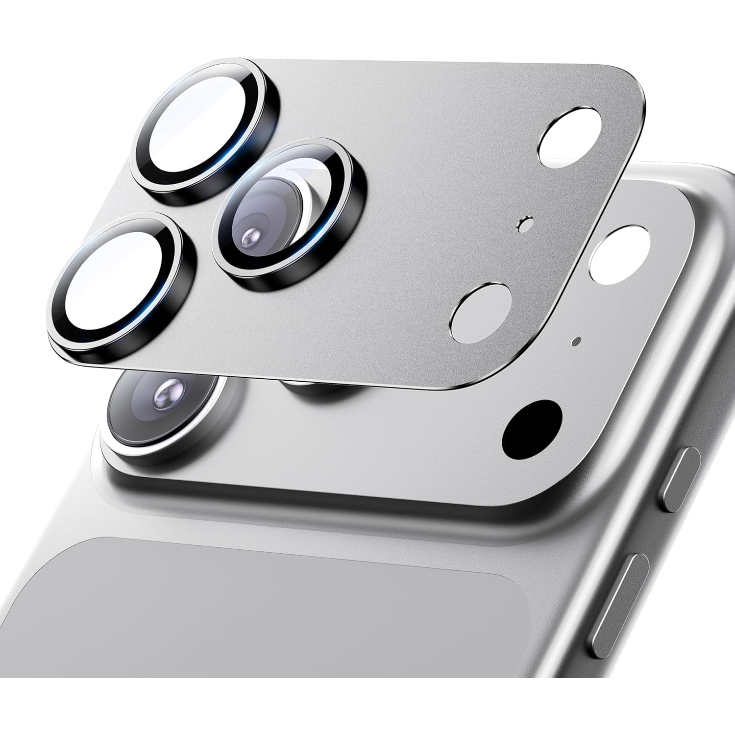 Folie Camera din sticla pentru iPhone 17 Pro, Full Cover, Protectie Completa, Daden, Ultra Rezistenta, Calitate Premium, Silver