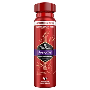 Old Spice Rockstar Deodorant Spray pentru bărbați, 150ml, fără aluminiu, 48 ore prospețime