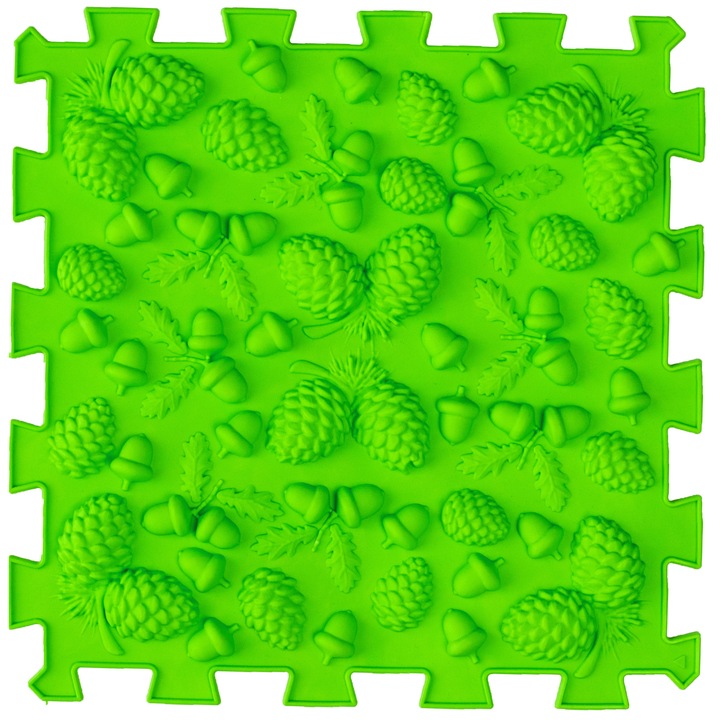 Covoraș ortopedic pentru masaj Puzzle Mix, multicolor, 26x26cm, 1 element