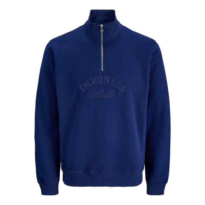 Bluza JACK &JONES Bleeker Branding HN HZ PLS 52296, Albastru