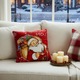 Díszpárnahuzat, karácsonyi, nyomtatott, 45x45cm