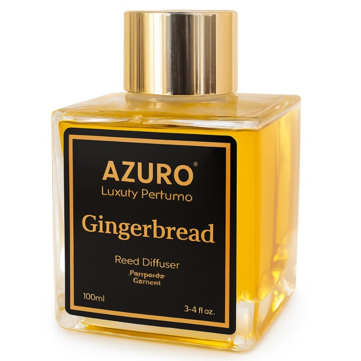 Azuro Gingerbread szobai illatosító, illatos pálcikák, 100 ml, édes mézeskalács illat, fahéj jegyekkel