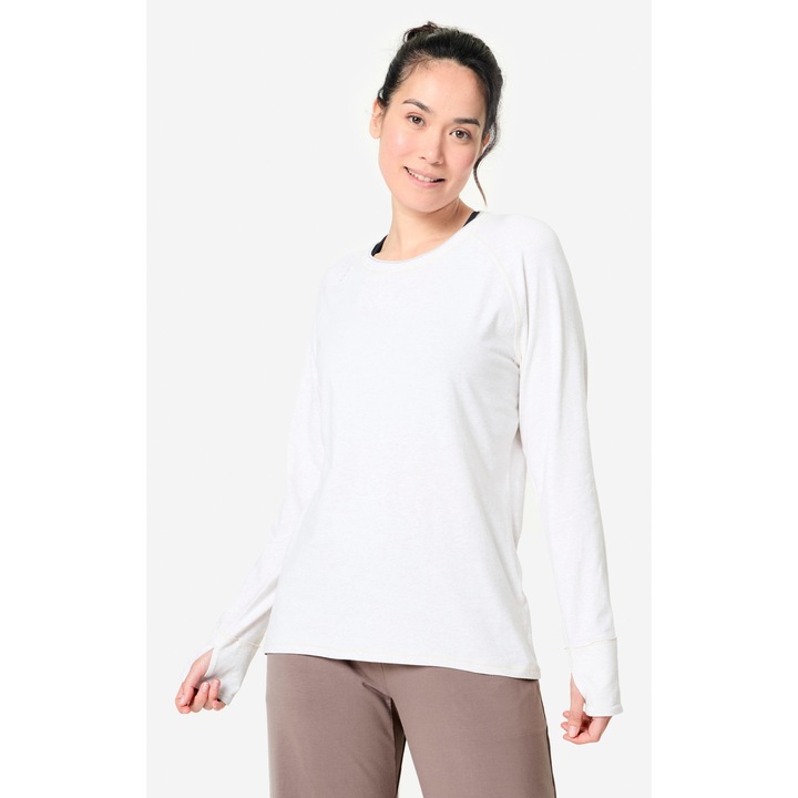 Bluza din bumbac Yoga functionar regulat genetic functionar regulat functionar gard, Bej