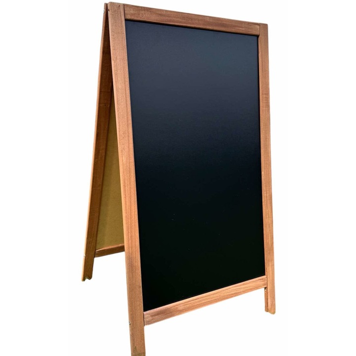 Panou de prezentare Pepita, XXL, lemn de fag, două fețe, 110x60cm, culoare tec