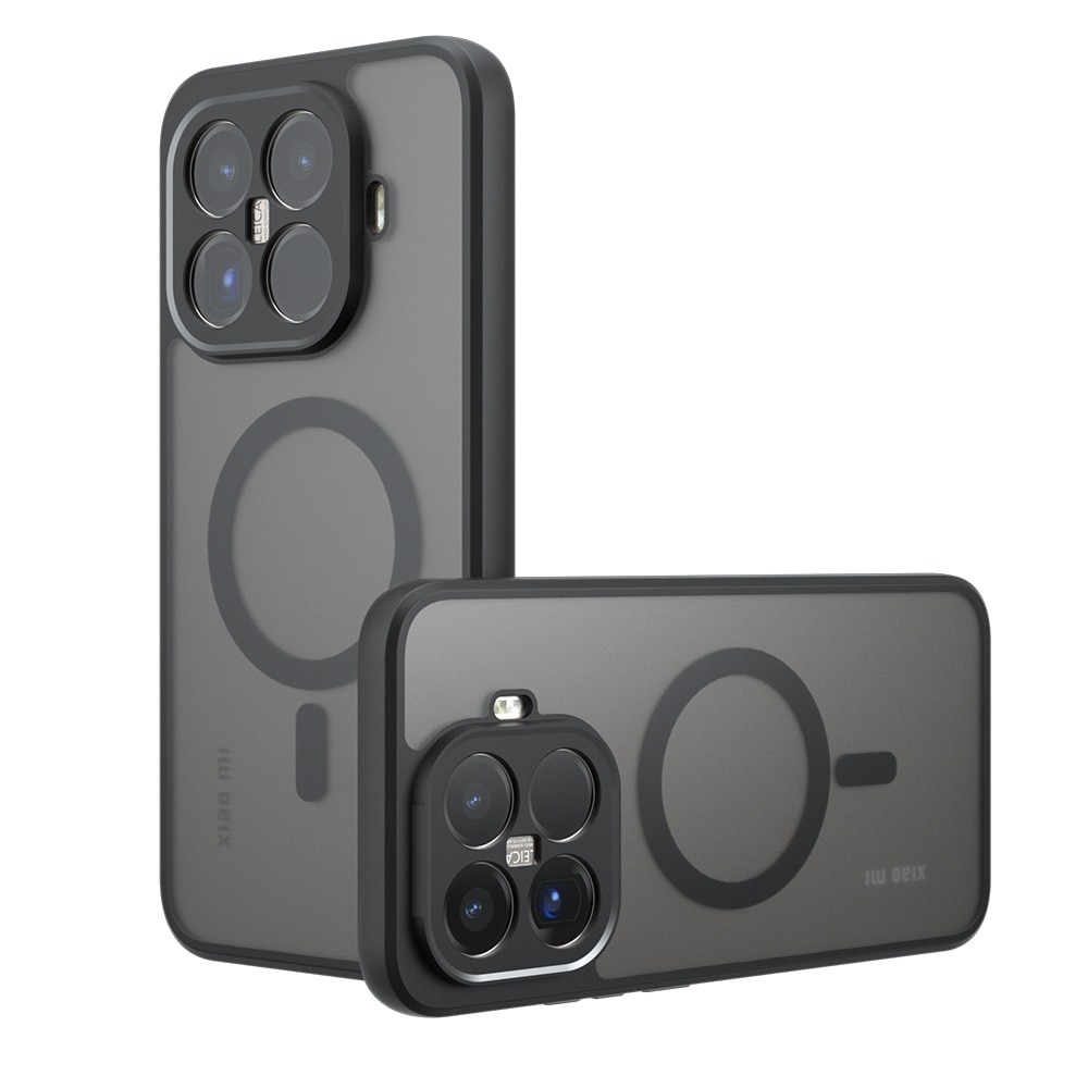 Husa pentru Xiaomi 15T Pro Daden® PureFrost MagSafe, Incarcare wireless, Protectie sporita, Anti-amprenta, Negru fumuriu