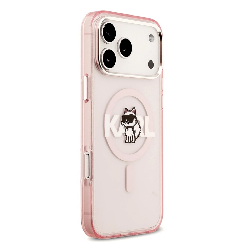 Husa pentru iPhone 17 Pro Max, Karl Lagerfeld, IML MagSafe, Roz