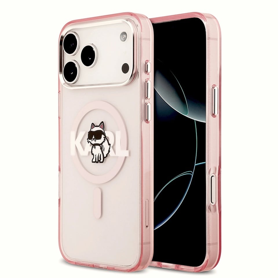 Husa pentru iPhone 17 Pro Max, Karl Lagerfeld, IML MagSafe, Roz