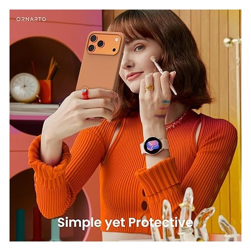 Husa pentru iPhone 17 Pro Max, Joyshell, SIlicon Catifelat Cu Interior Microfibra, Portocaliu