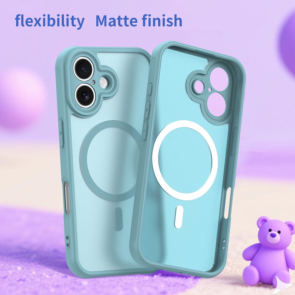 Husa pentru iPhone 17 cu protectie pentru lentile si MagSafe EasyCharge, Ghost Series Anti-ingalbenire, frosted - verde menta