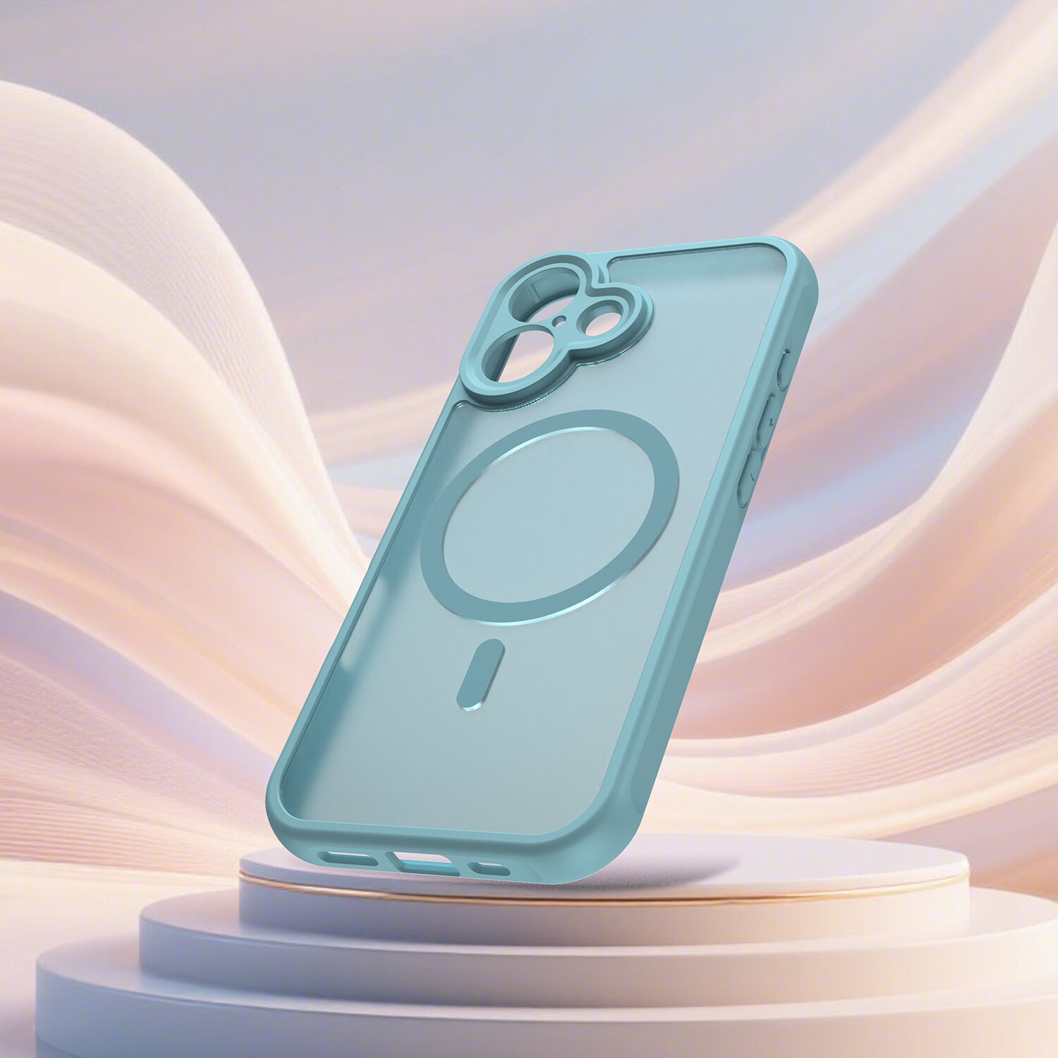 Husa pentru iPhone 17 cu protectie pentru lentile si MagSafe EasyCharge, Ghost Series Anti-ingalbenire, frosted - verde menta