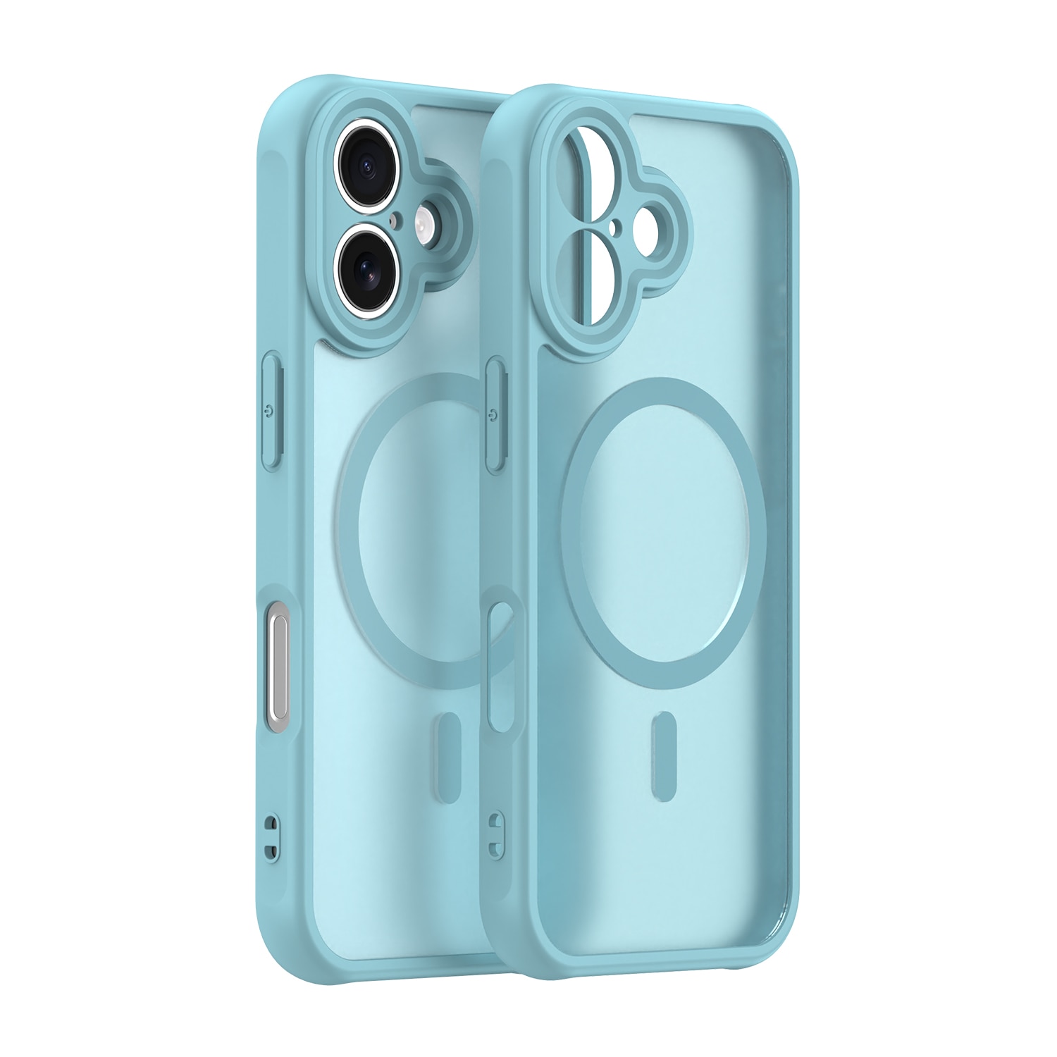 Husa pentru iPhone 17 cu protectie pentru lentile si MagSafe EasyCharge, Ghost Series Anti-ingalbenire, frosted - verde menta
