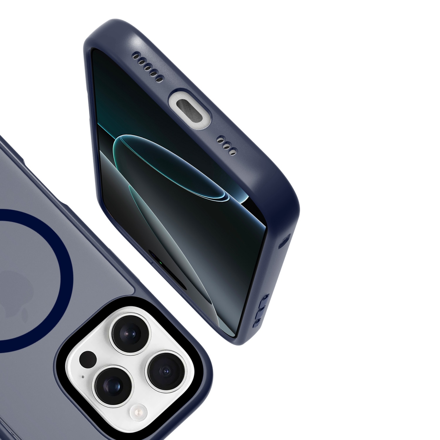 Husa de Protectie, Compatibila Apple iPhone 16 Pro Max, Doctor Shield Fantom, MagSafe - Albastru