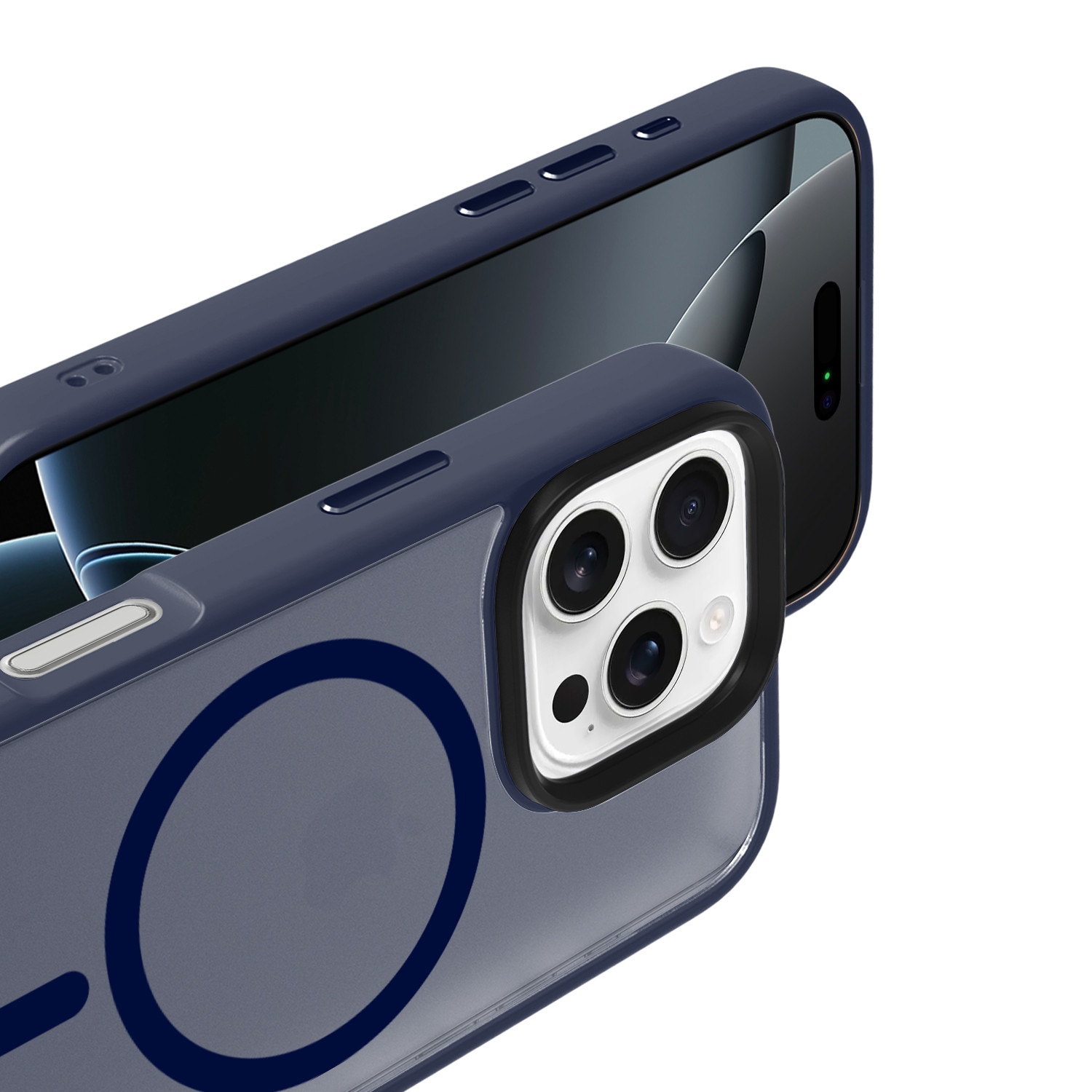 Husa de Protectie, Compatibila Apple iPhone 16 Pro Max, Doctor Shield Fantom, MagSafe - Albastru