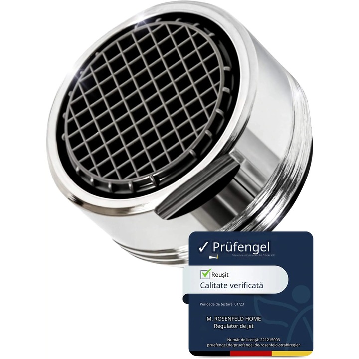 Aerator Robinet, M. ROSENFELD HOME M24, Economie Apa 5 l/min, Anti-Calcar, Alama
