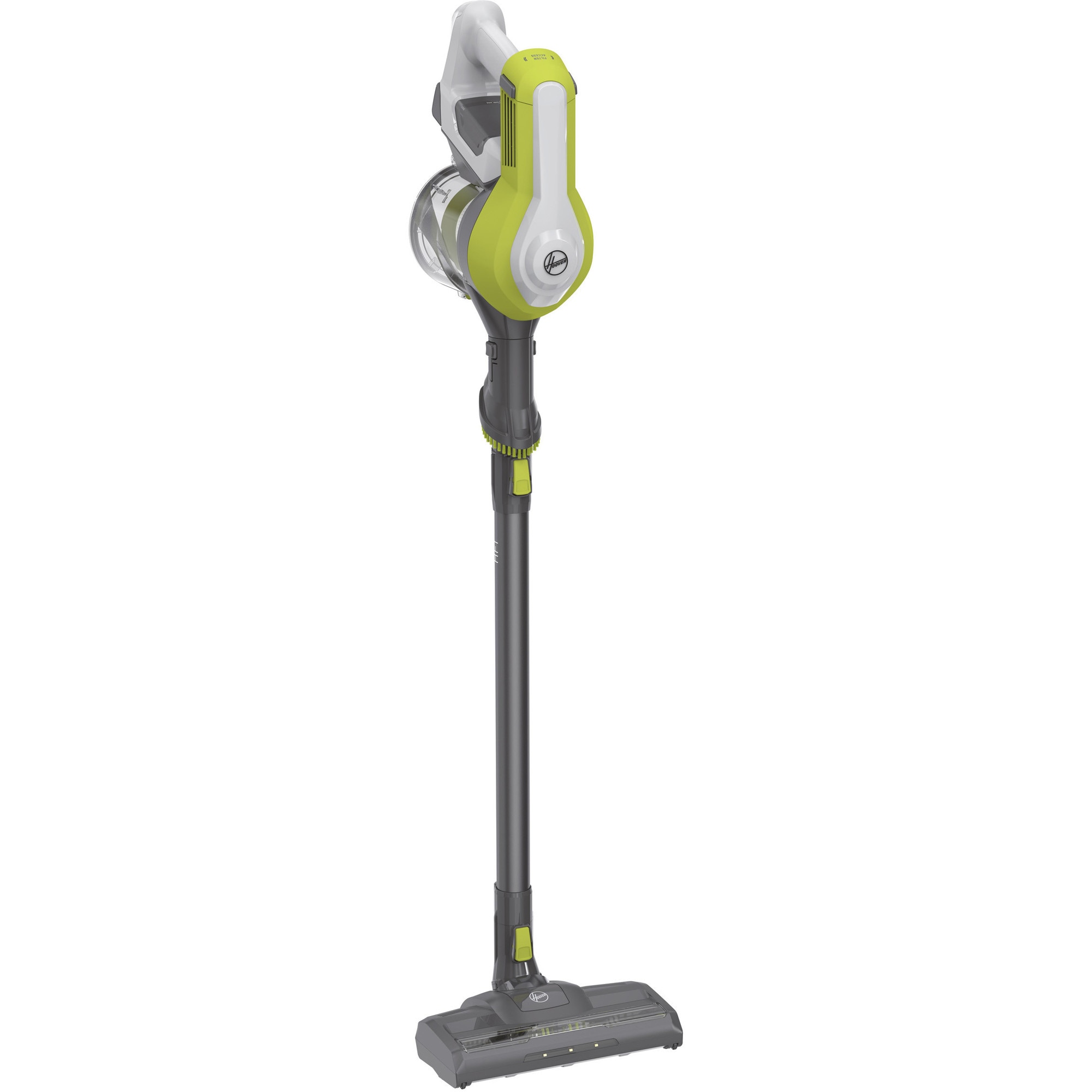 Aspirator vertical fara sac Hoover HF110H 011, 160W, tehnologie ciclonica, baterie LI-Ion, 22 V, timp de rulare pana la 30 min, filtru, 0.9 L, Negru/Galben
