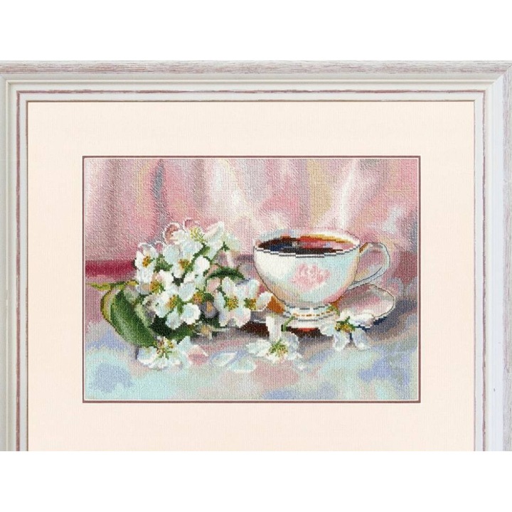 Set de brodat in cruciulita Golden Fleece "Ceai aromat" 30.5x22.3 cm