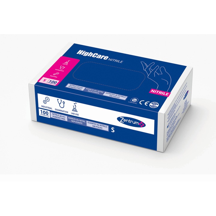 Manusi din nitril, cutie 100 buc, marimea S