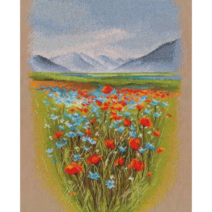 Oven keresztszemes hímzőkészlet "Alpesi mesék" 24x32 cm