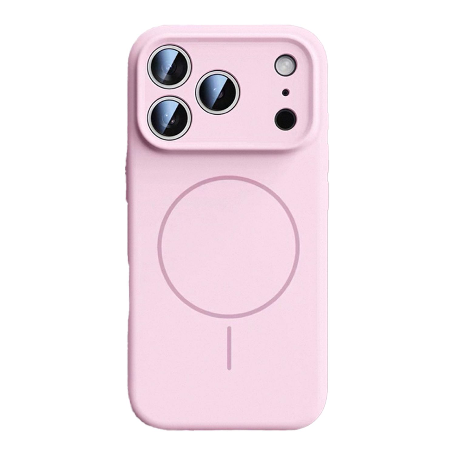 Husa de protectie, pentru Apple iPhone 17 Pro, SZGULAIKE, Silicone Case, MagSafe, Calitate Premium, Interior din microfibra, Roz inchis