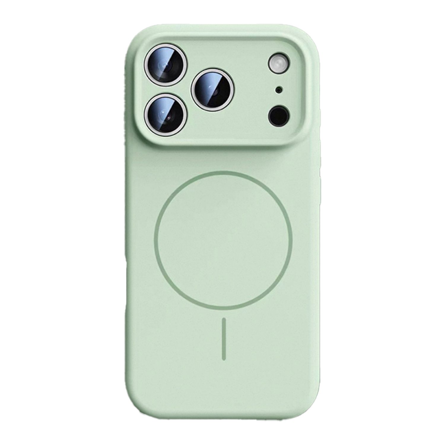 Husa de protectie, pentru Apple iPhone 17 Pro, SZGULAIKE, Silicone Case, MagSafe, Calitate Premium, Interior din microfibra, Verde deschis