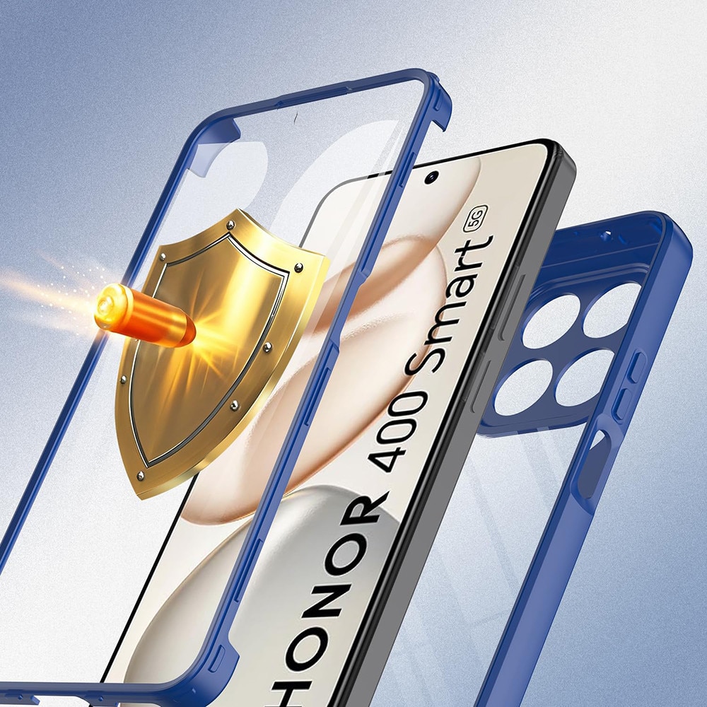 Husa + Folie pentru Honor 400 Smart / X7d 4G, SKYDDAR INNOVATION, [Pachet 360°] ColorVerse, set cu sticker, Albastru
