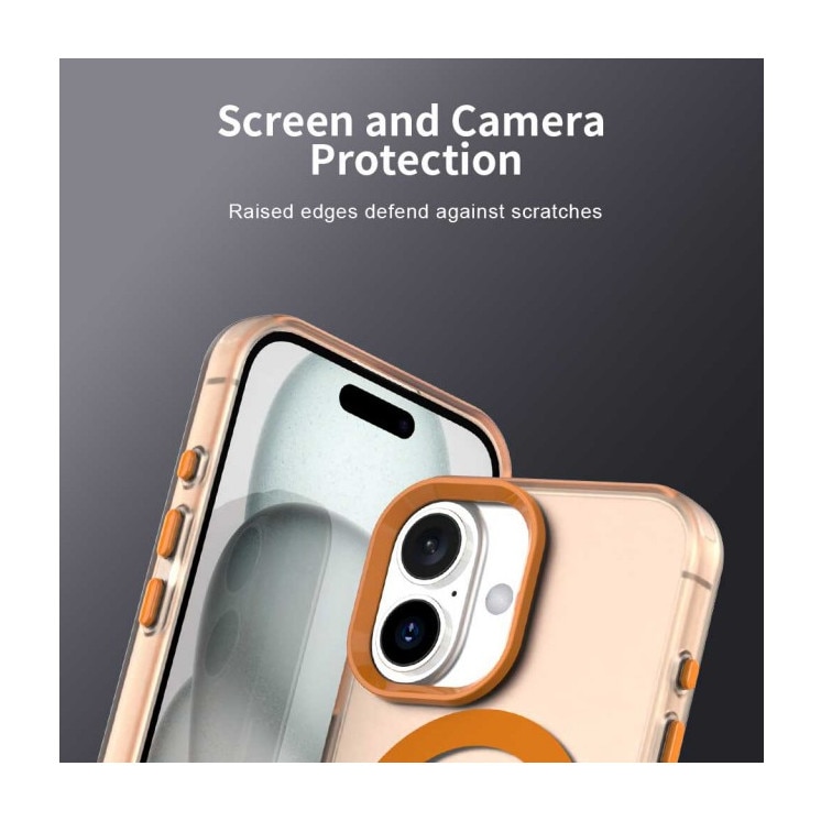 Husă Upzz Tech Candy, compatibilă cu MagSafe, protecție camera și colțuri, portocalie, pentru iPhone 17 Pro Max