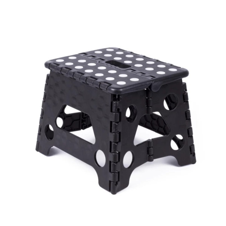 Scaun pliabil, negru-alb, dimensiune 23x19x19 cm