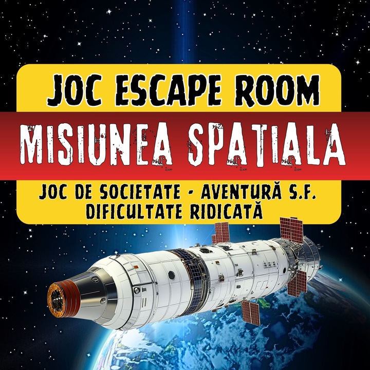 Joc Escape Room, Caz: MISIUNEA SPATIALA, Joc dosar detectiv de la Detectivul Fix, MAGIA CARTII, Colectia DetectivulFix