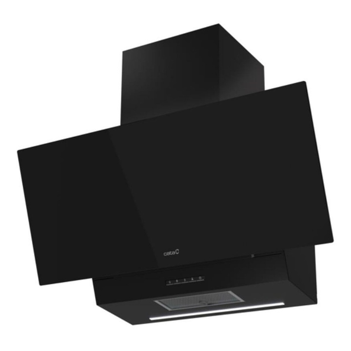 Hota conventionala Cata THALASSA 900GBK, negru, 90cm, 387 m3/h, control tactil, montare pe perete