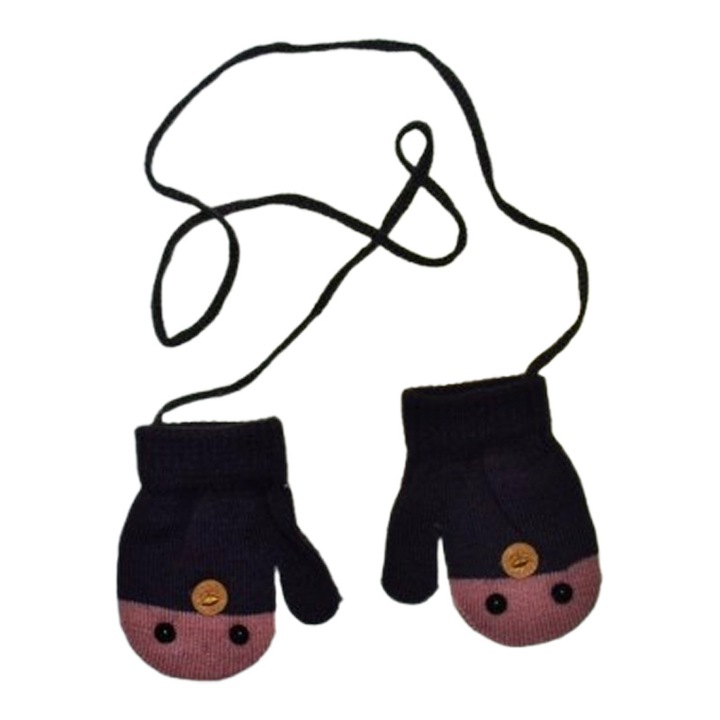 Egyszerű kesztyű, zsinórral, gyermekeknek, Mini Junior MS3110M2, lila 124216