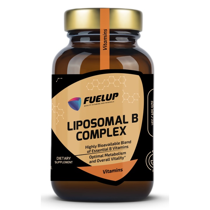 Complex Liposomal B-Complex, Fuel Up, 60 capsule vegetale, energizare, echilibru nervos