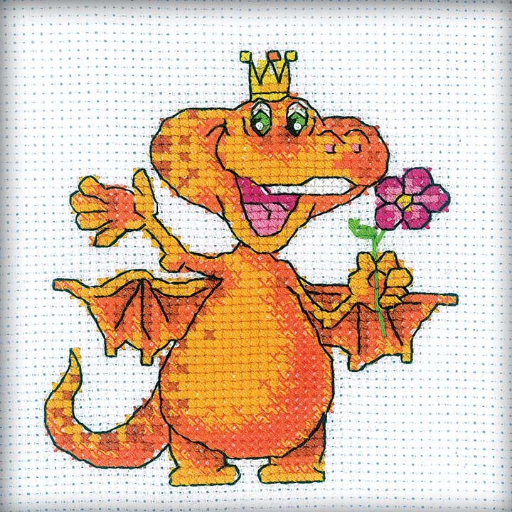 Set de brodat in cruciulita RTO "Aduci fericire" 10x10 cm