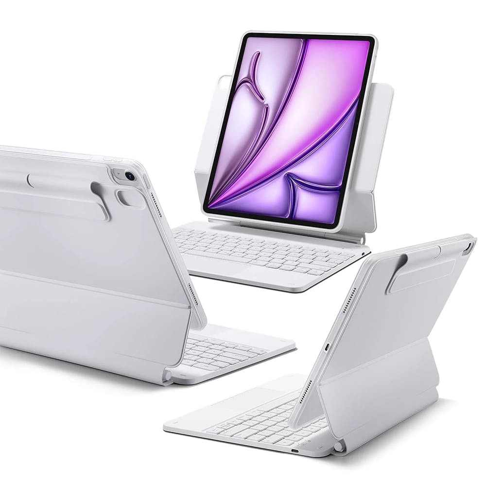 Husa Protectie Compatibila cu Rebound Magnetic Keyboard, ESR, iPad 10 (2022) 10.9 / 11 (2025) - White