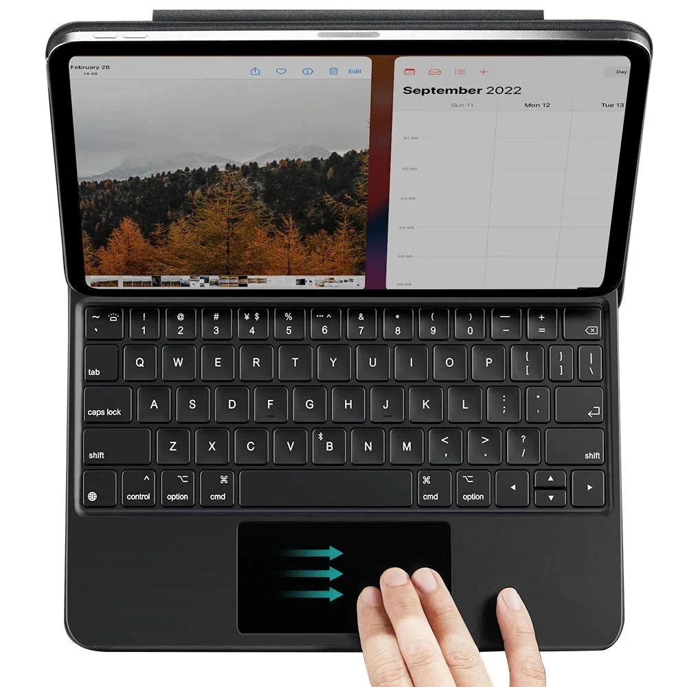 Husa Protectie Compatibila cu Rebound Magnetic Keyboard, ESR, iPad 10 (2022) 10.9 / 11 (2025) - White