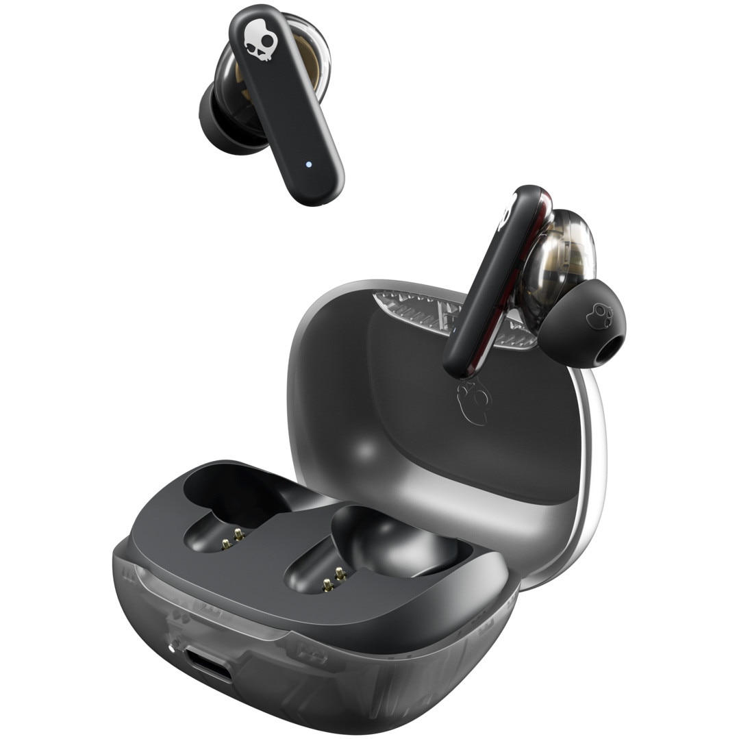 Casti In-Ear Skullcandy Smokin' Buds, True wireless, Bluetooth, Autonomie 20 ore, IPX4, Midnight Smoke