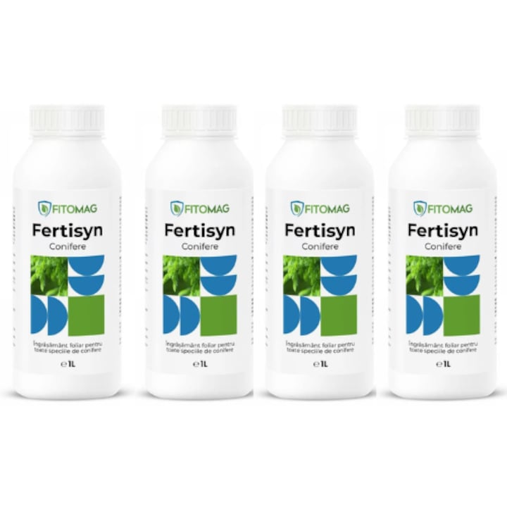 Ingrasamant foliar Fertisyn Conifere, nutrienti pentru toate speciile de conifere, tuia, brazi, molizi, 4 litri