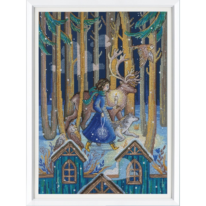 Комплект за бродиране с кръстат бод RTO "Светлина и ключ" 28.5x40.5
