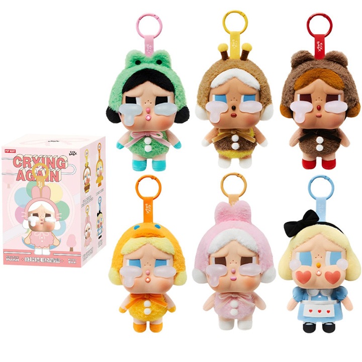 Crybaby kulcstartó figura "Crying Again", Pop Mart, 8-10 cm, PVC, többszínű, gyűjthető készlet
