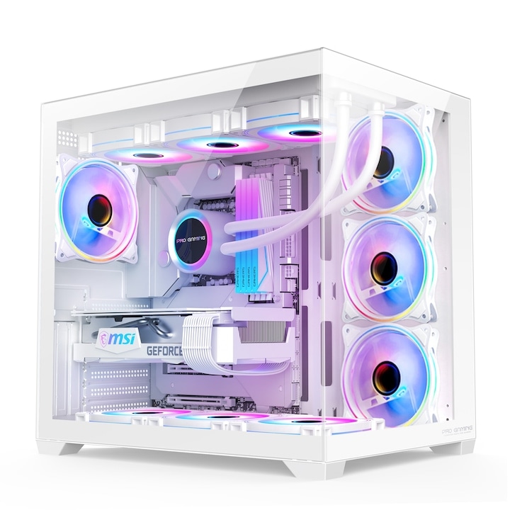 Asztali Gamer PC, ProGaming Elite, Fehér, Ryzen 5 5600X akár 4.6 GHz, 32GB DDR4, SSD 2TB, Radeon RX580 8GB GDDR5, Windows 11, Wi‑Fi 6