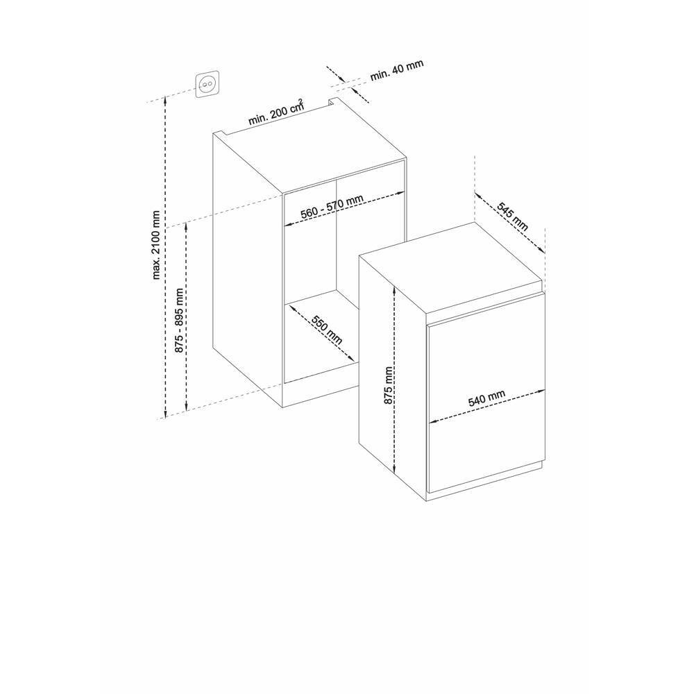 Frigider incorporabil Daewoo CLS1507EIMA0-DE, 126 l