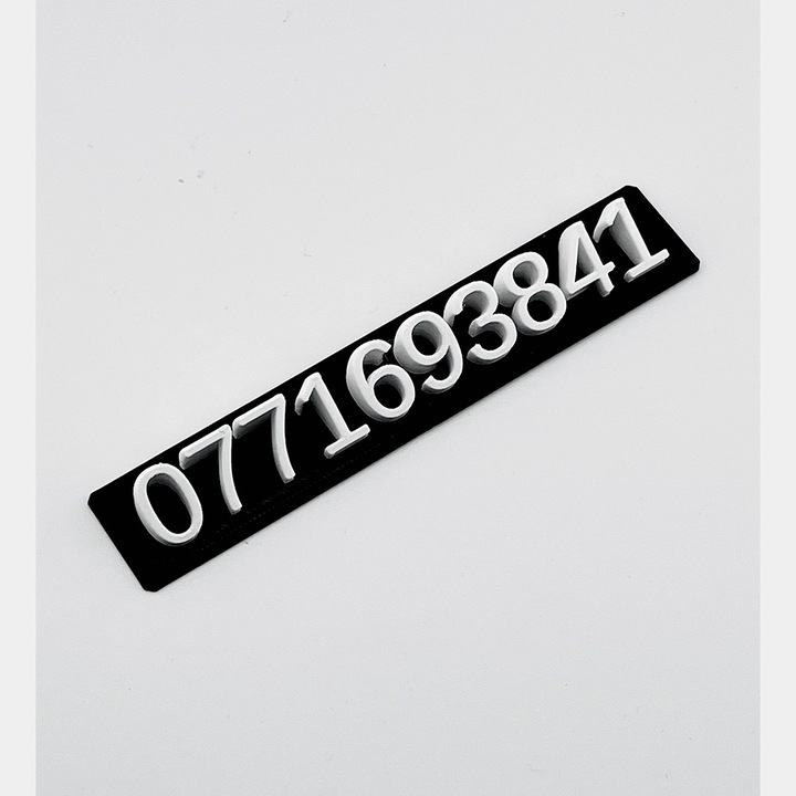 Numar telefon parbriz/birou, 3D Market®