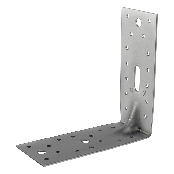 Coltar perforat dulgherie E9/2,5, otel zincat, 154x153x65mm, 1 buc.