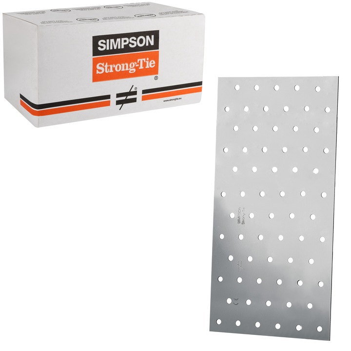 Set de imbinari plate pentru tamplarie, Simpson, NP20, 25 piese, otel zincat, 120x240mm