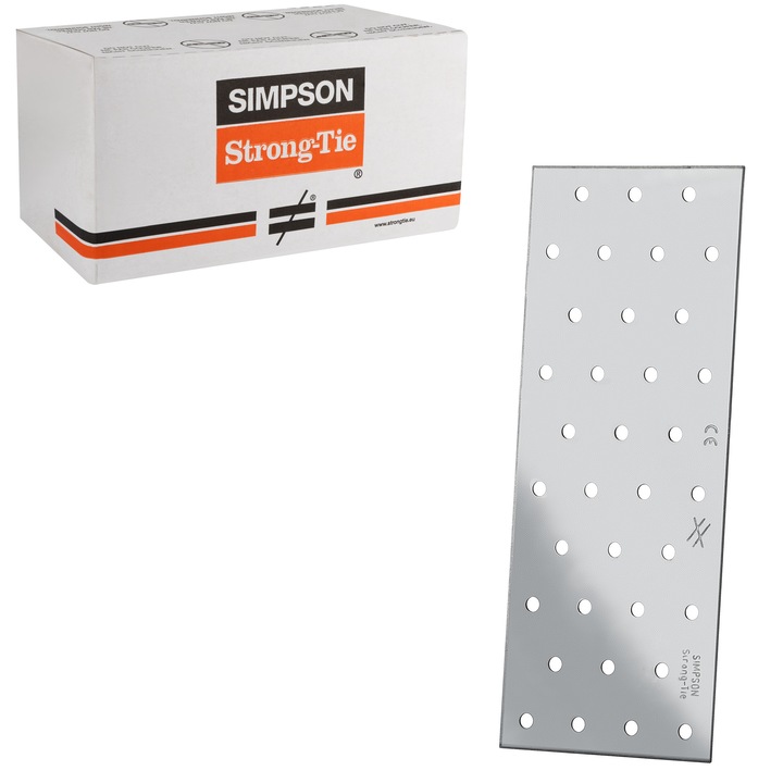 Set de imbinari plate perforate 80x200mm, 50 buc, otel zincat, Simpson