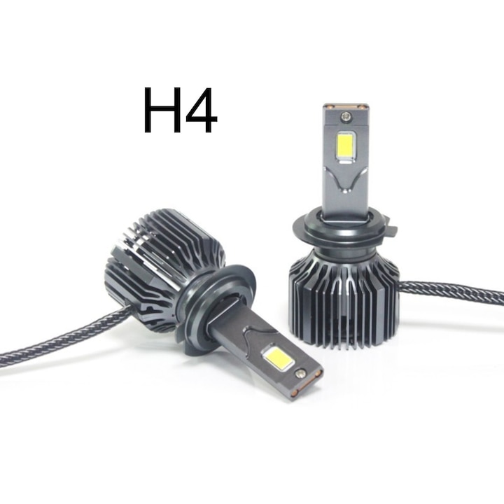 Név: 2 db MILARIS® hid-LED konverziós izzó készlet, nagy sebességű ventilátor, H4, 150W, 15000lm, 6000K, 9V-36V, alumínium, Canbus, erős fény és nagy teljesítmény, prémium minőség