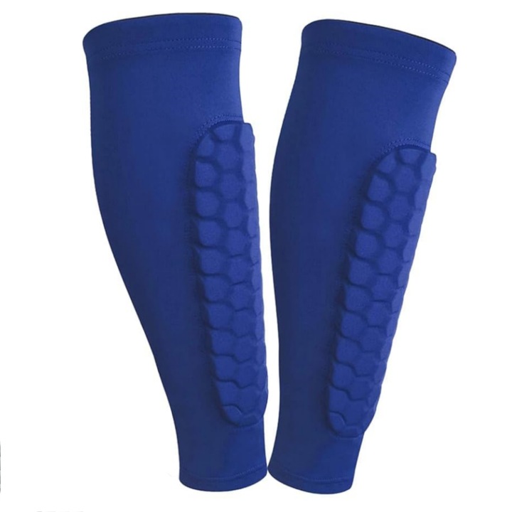 Védőfelszerelés sípcsontra, focistáknak és minden sportolónak, a legújabb innováció a területen, Vanaxalife®, kék, S méret